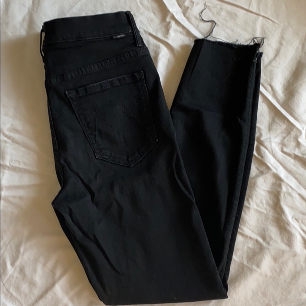 MOTHER Women's Skinny Jeans in Black